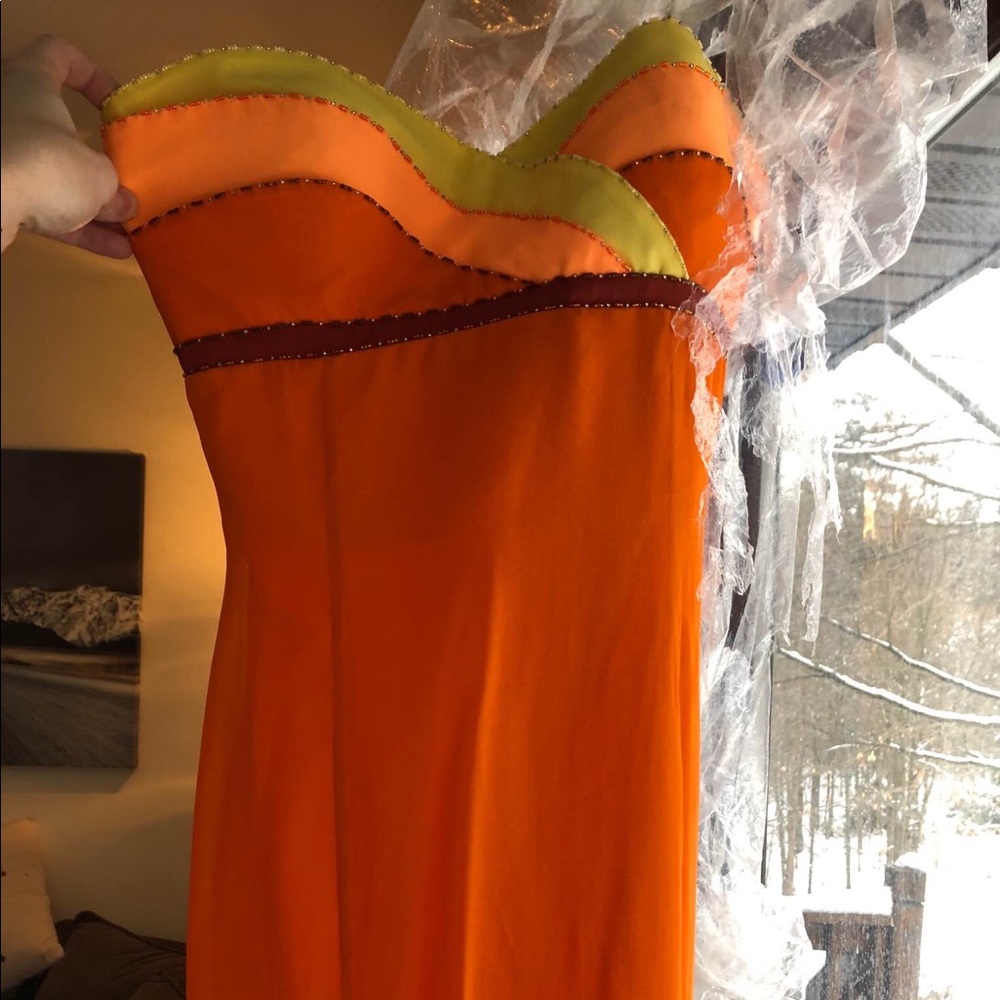 Orange formal dress